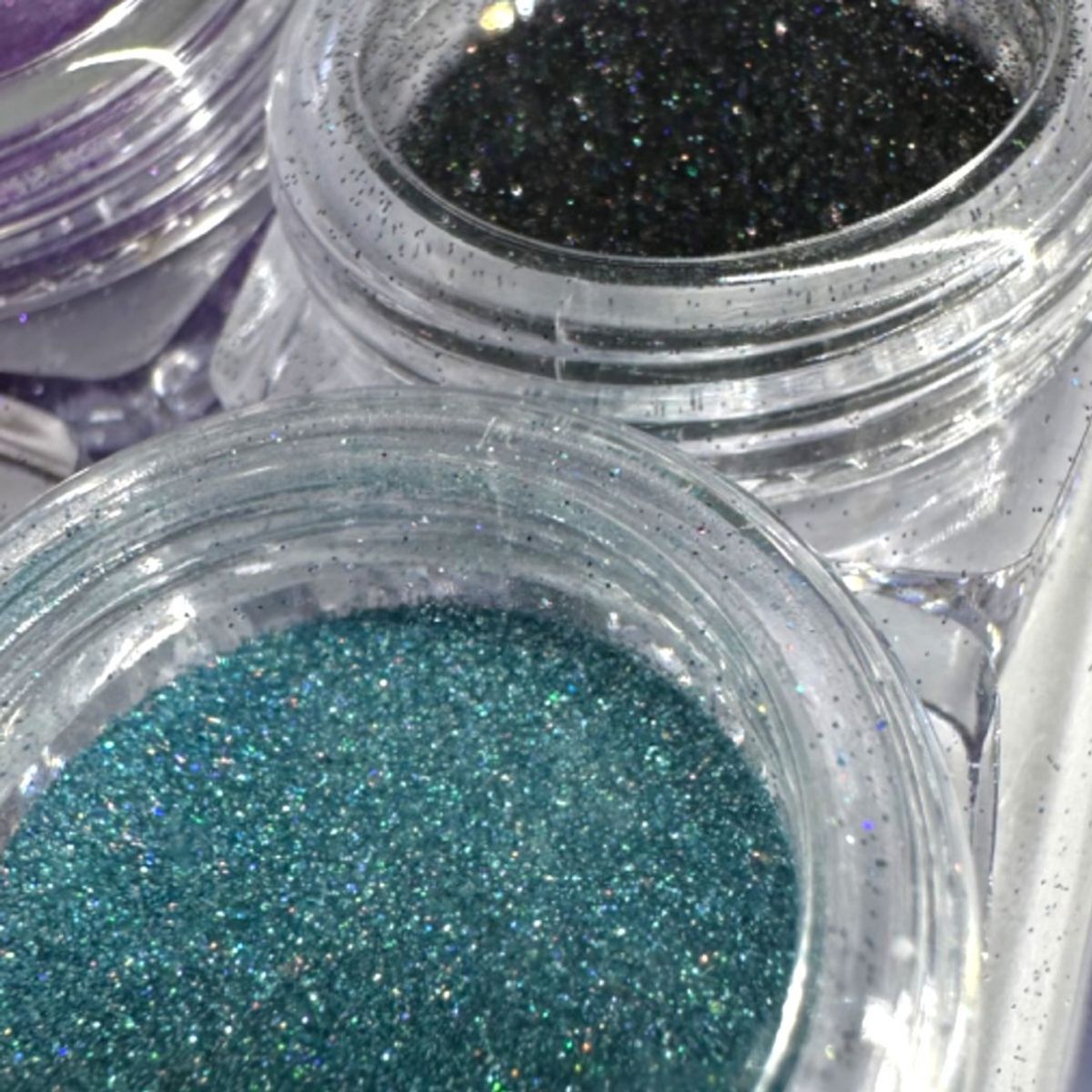 Holographic Dark Sparkle set 0,1mm. 