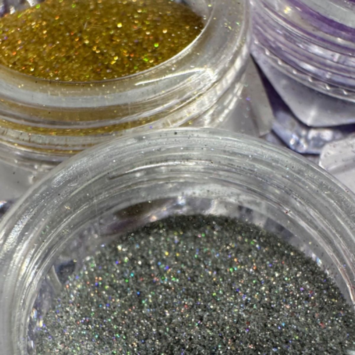 Holographic Dark Sparkle set 0,1mm. 